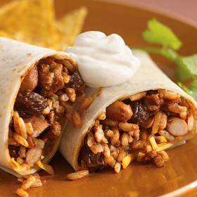 Spicy Mole Pork Burritos