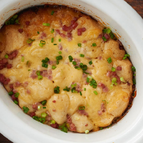 Slow-Cooker Ham and Cheese Biscuit Casserole