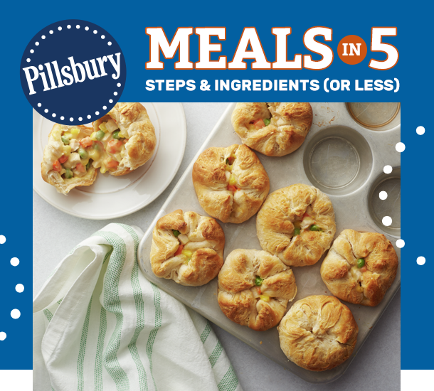 Meals in 5 steps & ingredients (or less)