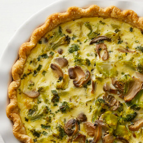 Broccoli-Mushroom Quiche