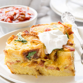 Bacon and Cheese French Toast Bake