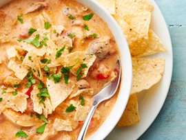 Slow-Cooker King Ranch Chicken Soup