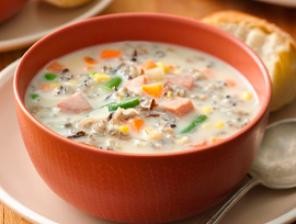 Slow-Cooker Ham and Wild Rice Soup