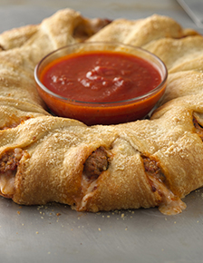Italian Meatball-Stuffed Crescent Ring