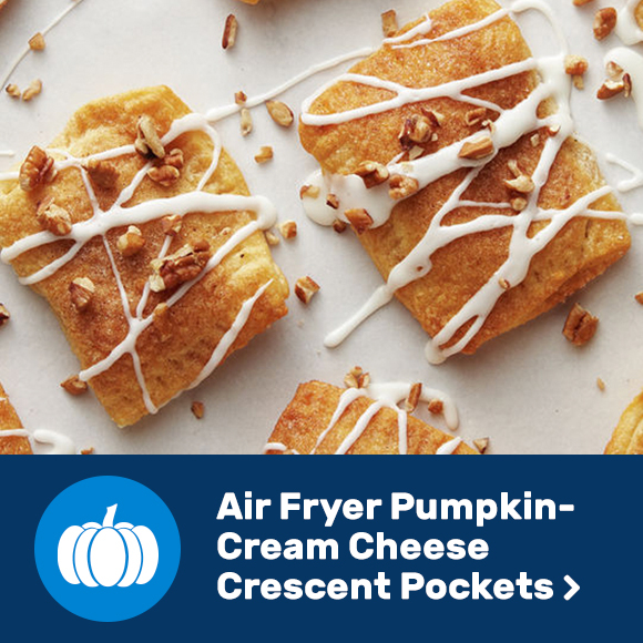 Air Fryer Pumpkin-Cream Cheese Crescent Pockets