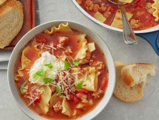 One-Pot Lasagna Soup