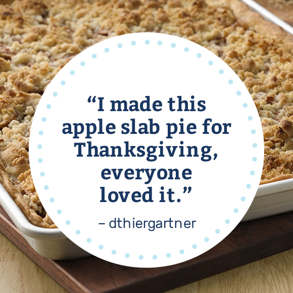 I made this apple slab pie for Thanksgiving, everyone loved it. -dthiergartner