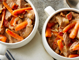 Slow-Cooker Beef and Bacon Stew for Two