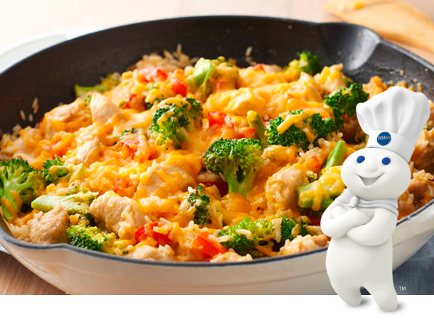 One-Pot Cheesy Chicken, Rice and Broccoli