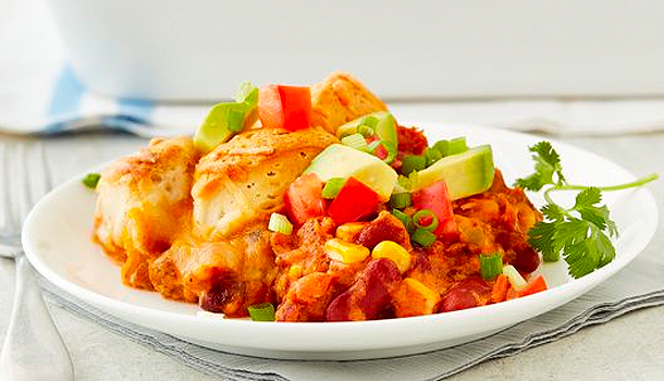 Biscuit-Topped Cowboy Casserole