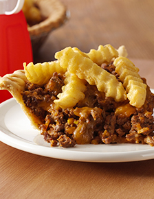 Cheeseburger and Fries Pie