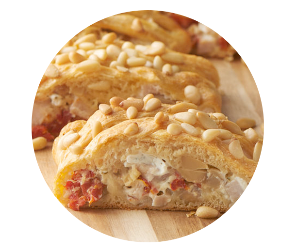 Roasted Garlic-Turkey Crescent Braid