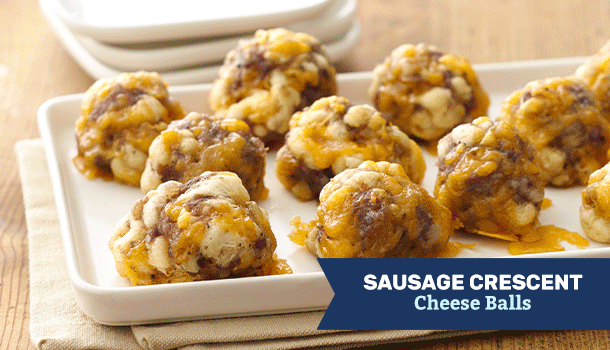 Sausage-Stuffed Crescent Cornucopias