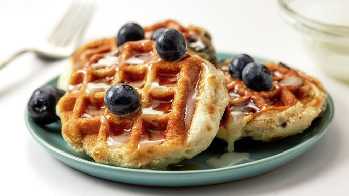 Blueberry Biscuit Waffles
