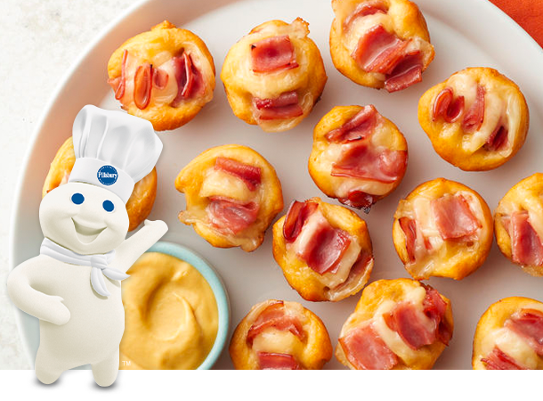 Sweet Hawaiian Honey Ham and Swiss Hasselback Biscuit Bites