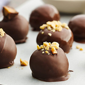 2-Ingredient Peanut Butter-Chocolate Truffles