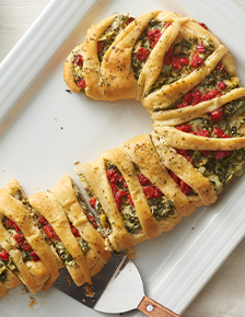 Tree-Shaped Crescent Veggie Appetizers