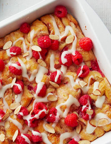 5-Ingredient Raspberry-Cream Cheese Cinnamon Roll Breakfast Bake