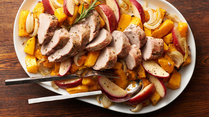 Easy Pork and Squash Sheet Pan Dinner