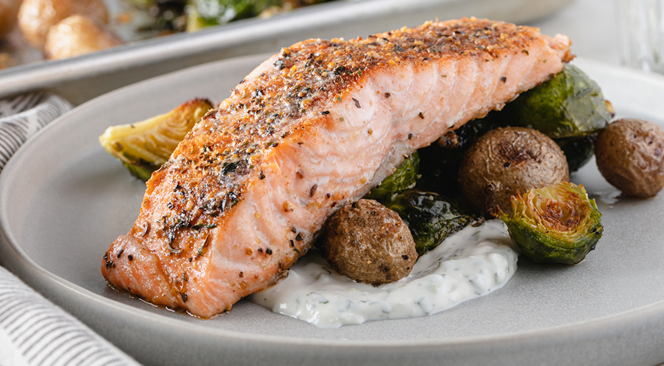 Sheet-Pan Salmon & Brussels Sprouts