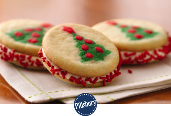 Christmas Tree Sandwich Cookies