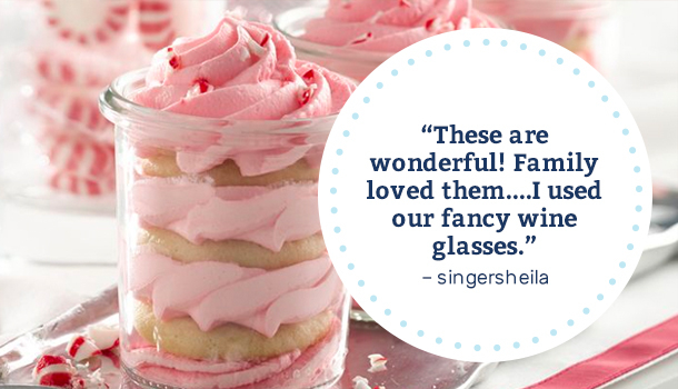 Individual Candy Cane Dessert Cups