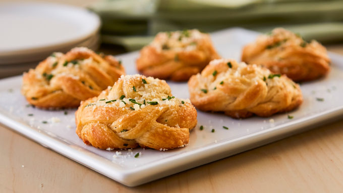 Parmesan-Herb Braided Crescent Rounds