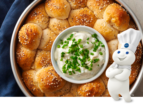 Ham and Swiss Biscuit Dippers with Creamy Chive Dip