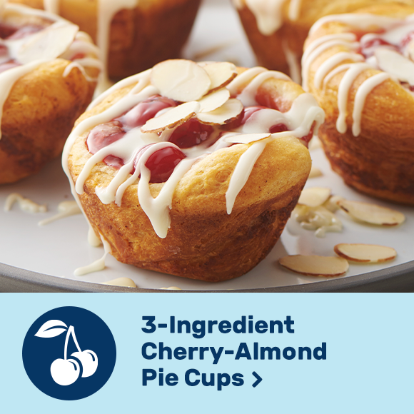 3-Ingredient Cherry-Almond Pie Cups