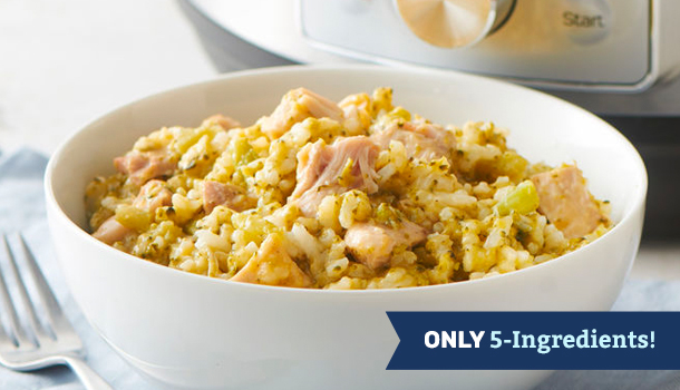 5-Ingredient Instant Pot® Cheesy Chicken, Broccoli and Rice