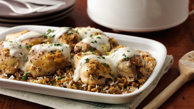 Slow-Cooker Lemon Garlic Chicken