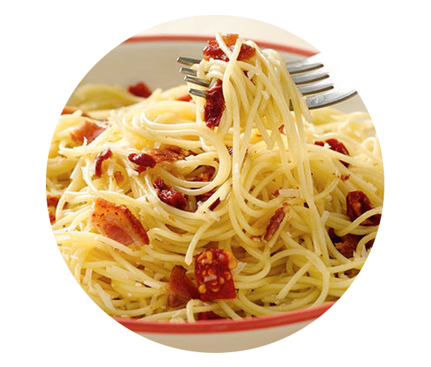 Sun-Dried Tomato Angel Hair Pasta with Bacon