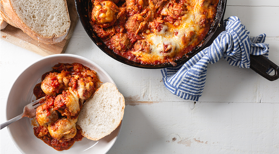 Cheesy Meatball Skillet