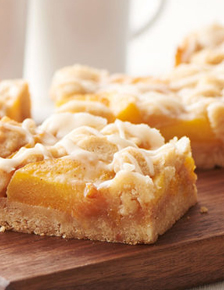 Brown Butter Peach Crumble Bars