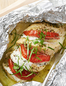 Caprese Chicken Foil Packs