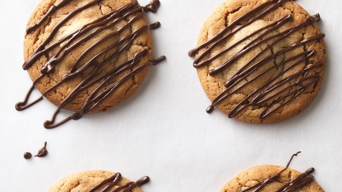 Giant Peanut Butter Zebra Cookies
