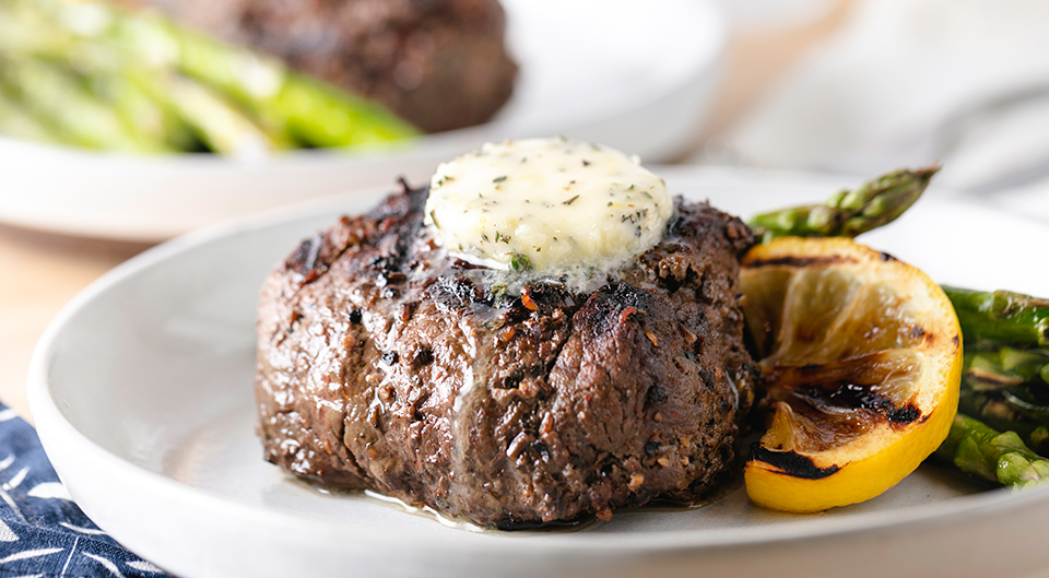 Grilled Beef Tenderloin & Asparagus