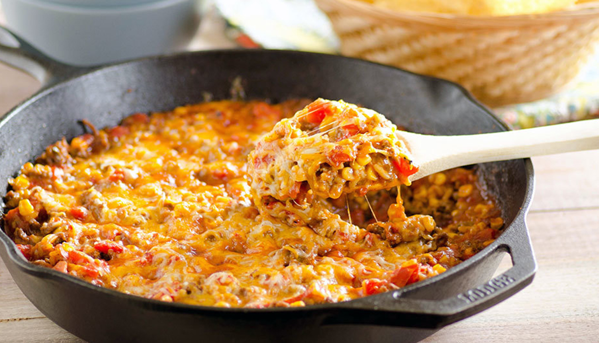 Cheesy Nacho Beef Skillet