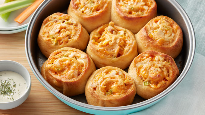 Buffalo Chicken Rollup Bake