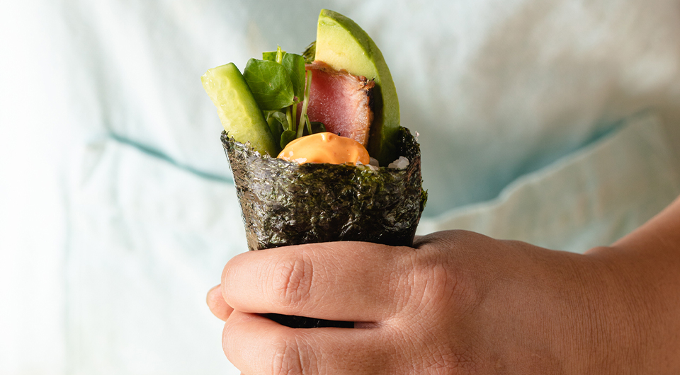 Seared Ahi Tuna Hand Rolls