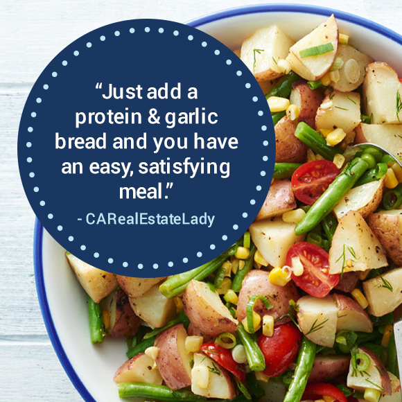 Just add a protein & garlic bread and you have an easy satisfying meal. – CARealeEstateLady