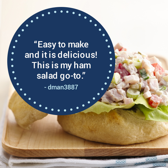 Easy to make and it is delicious! This is my ham salad go to. –dman3887