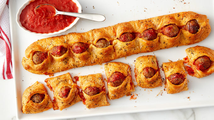 Pull-Apart Crescent Meatball Sliders