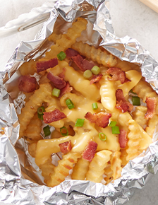 grilled foil pack cheesy fries