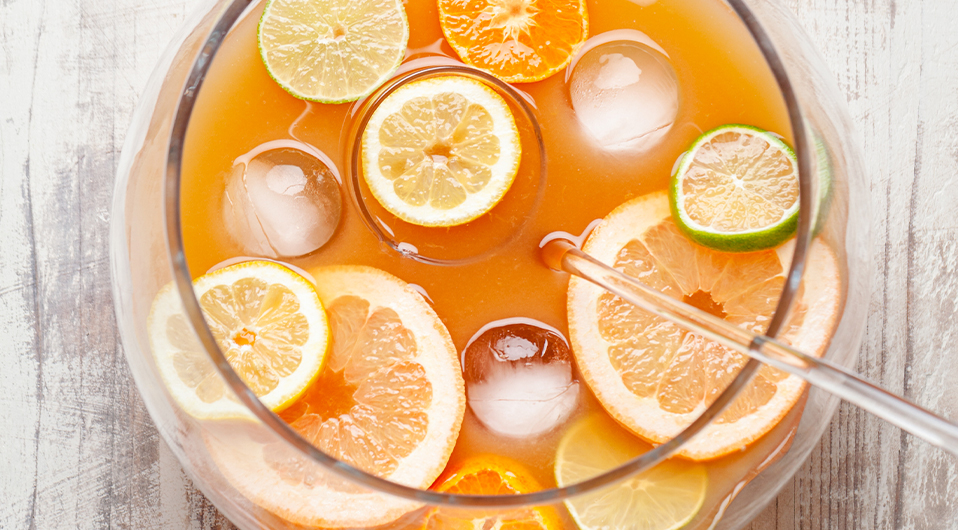 Spiced Rum Punch with Citrus & Luxardo