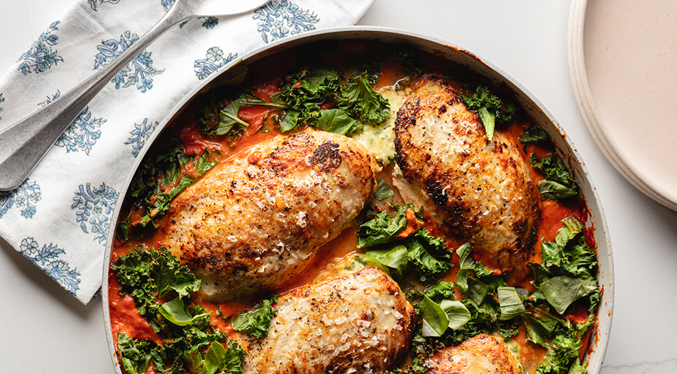 Ricotta-Stuffed Skillet Chicken