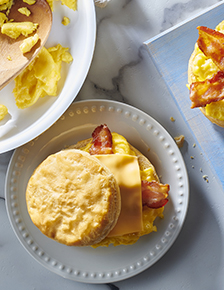Bacon, Egg and Cheese Biscuit Sandwiches