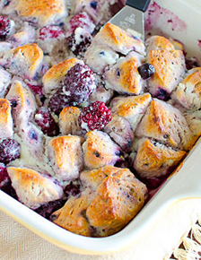 Berries and Cream Breakfast Bubble-Up Bake